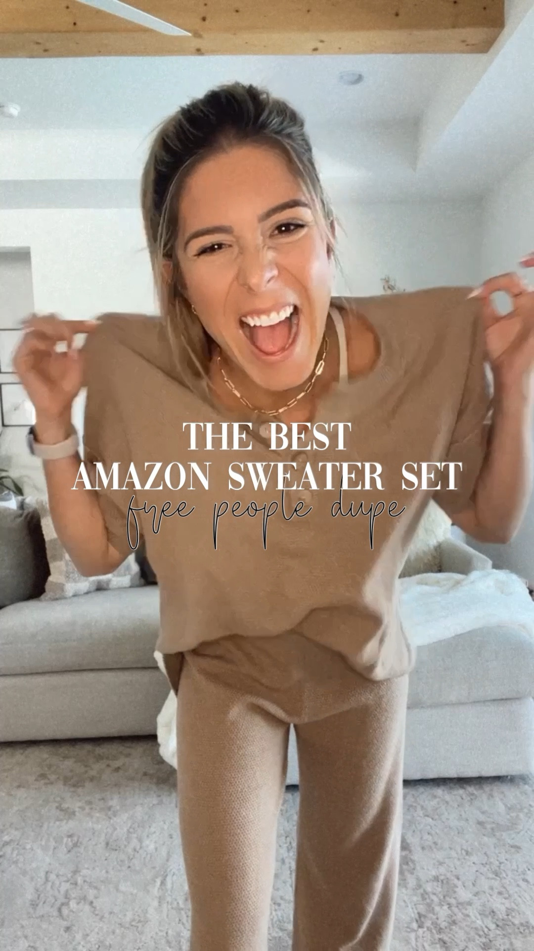 Free people dupe! I’m wearing a medium but could have definitely gotten a small! 5’7” 