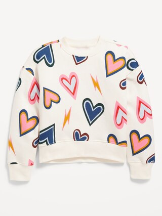 Vintage Oversized Crew-Neck Sweatshirt for Girls | Old Navy (US)