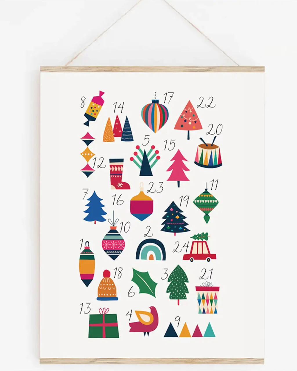 Advent Calendar Paint-By-Numbers Kit | ban.do