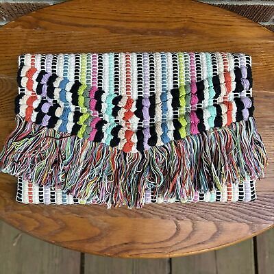 Stella & Dot Taj Clutch Boho Chic Fringe Rug Satchel Wallet Purse Rainbow  | eBay | eBay US