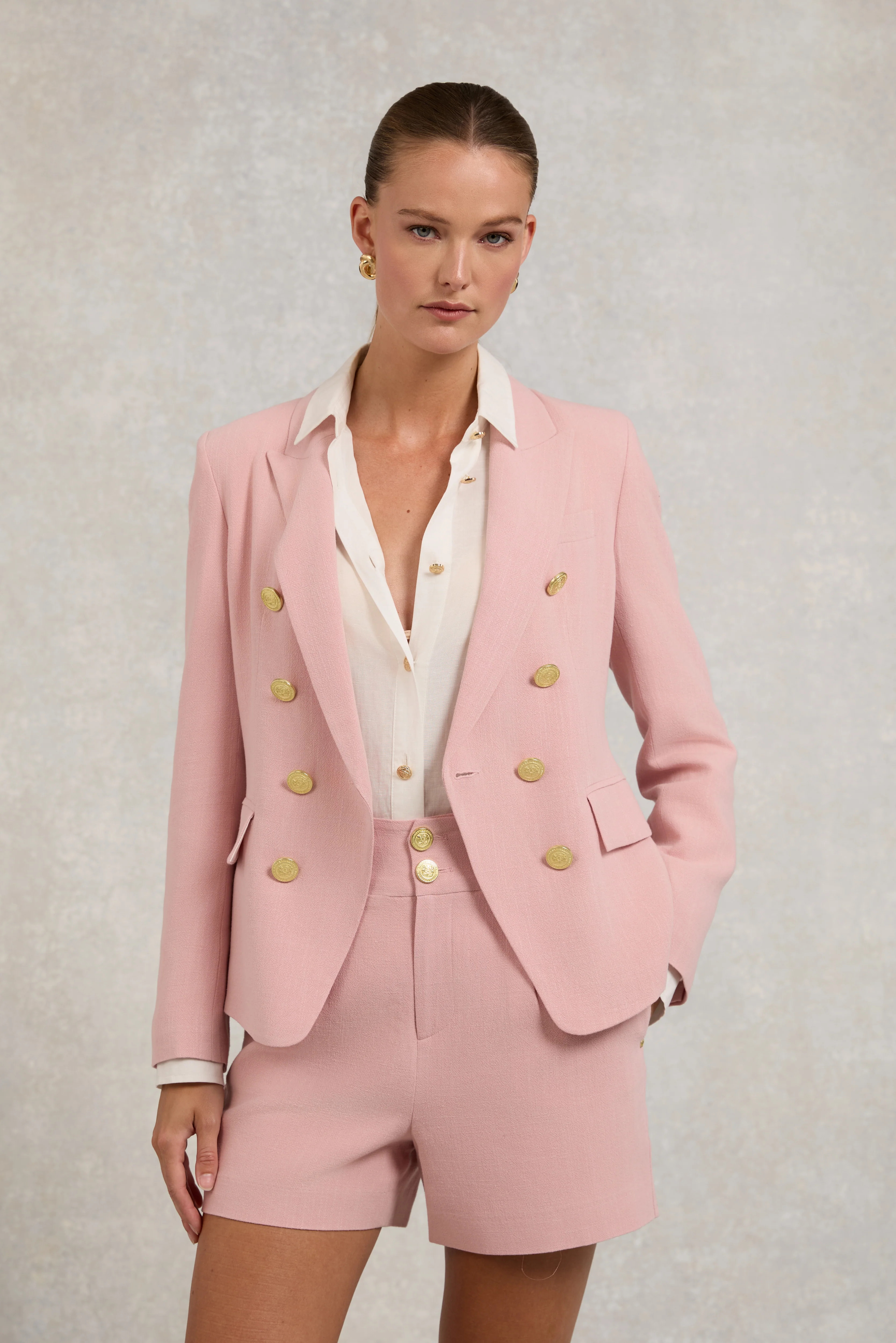 Knightsbridge Blazer (Pink Linen) | Holland Cooper