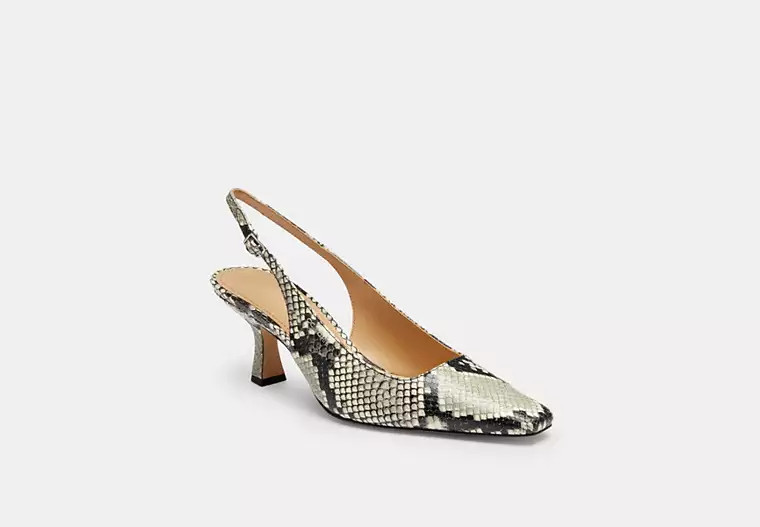 COACH® GB | Slingback Heel With Snake Print | Coach (UK)