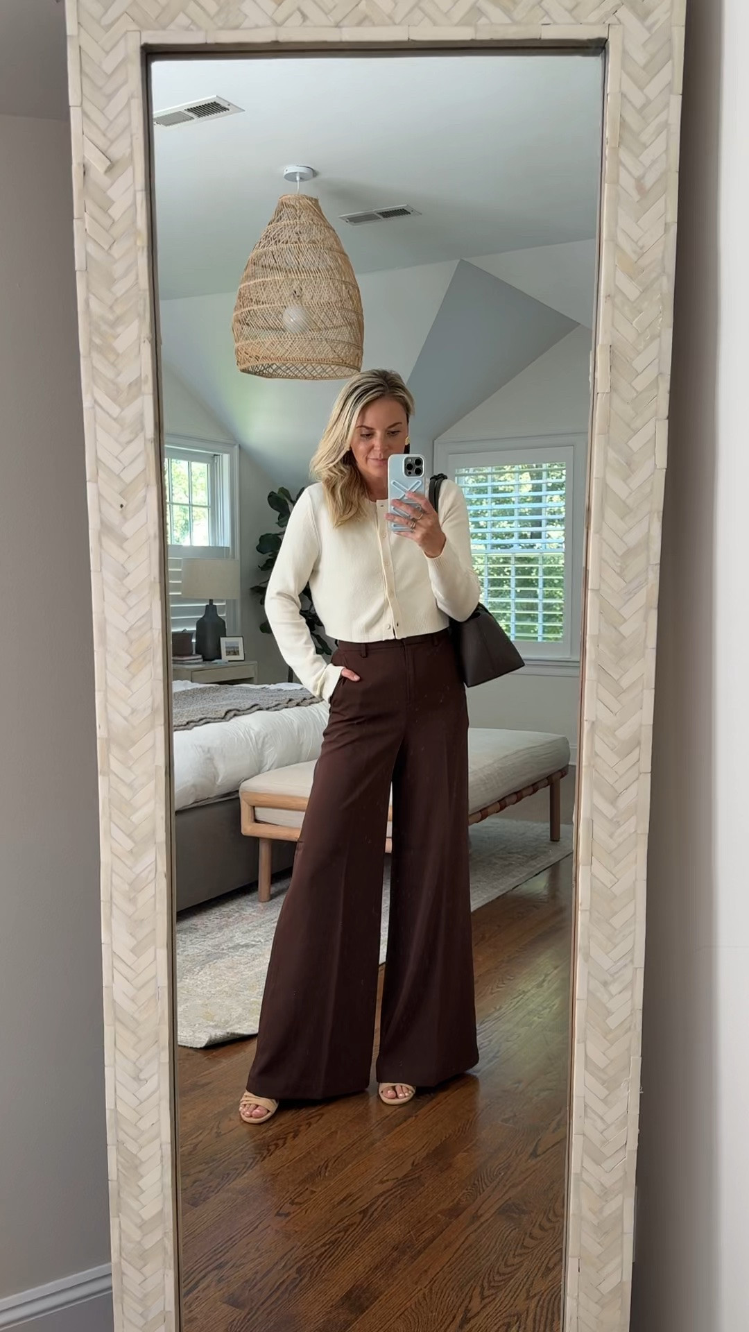 New for fall and 25% off with code FAM25
•slightly cropped cardigan for high waisted bottoms - size small/tts 
•have these pants in a few colors and live the chocolate brown for fall. Size up! I’m 5’5 wearing a 4, but need a 6.

#LTKSaleAlert
