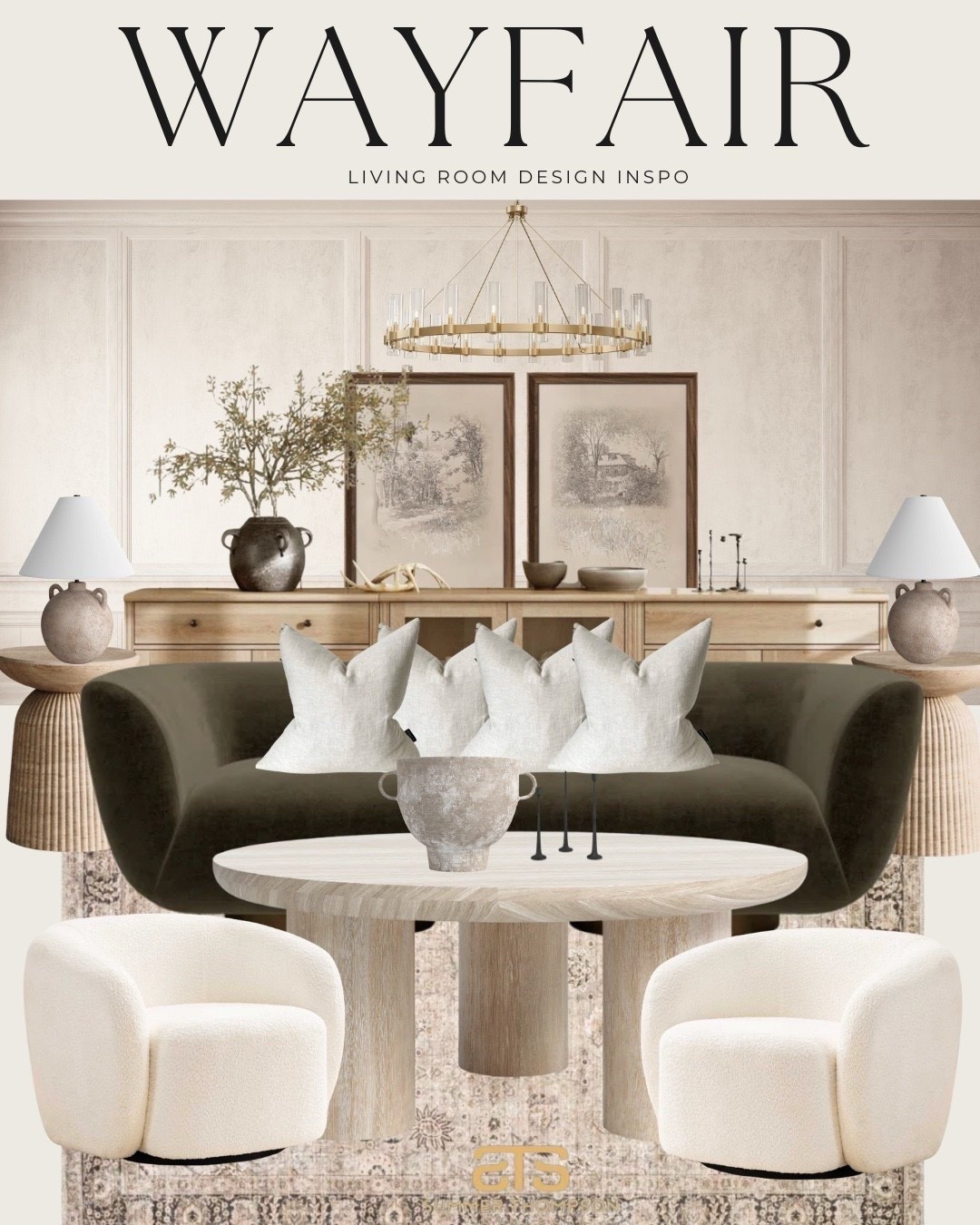 Wayfair living room inspo 🤍 Neutral, cozy, and warm! 

#WayfairHome
#LivingRoomInspo
#NeutralDecor
#CozyHomeVibes
#WayfairFinds
#HomeStyleIdeas
#ModernNeutral
#WayfairLivingRoom
#NeutralStyle
#HomeDecorInspo

#summerthompsonstyles


#LTKHome