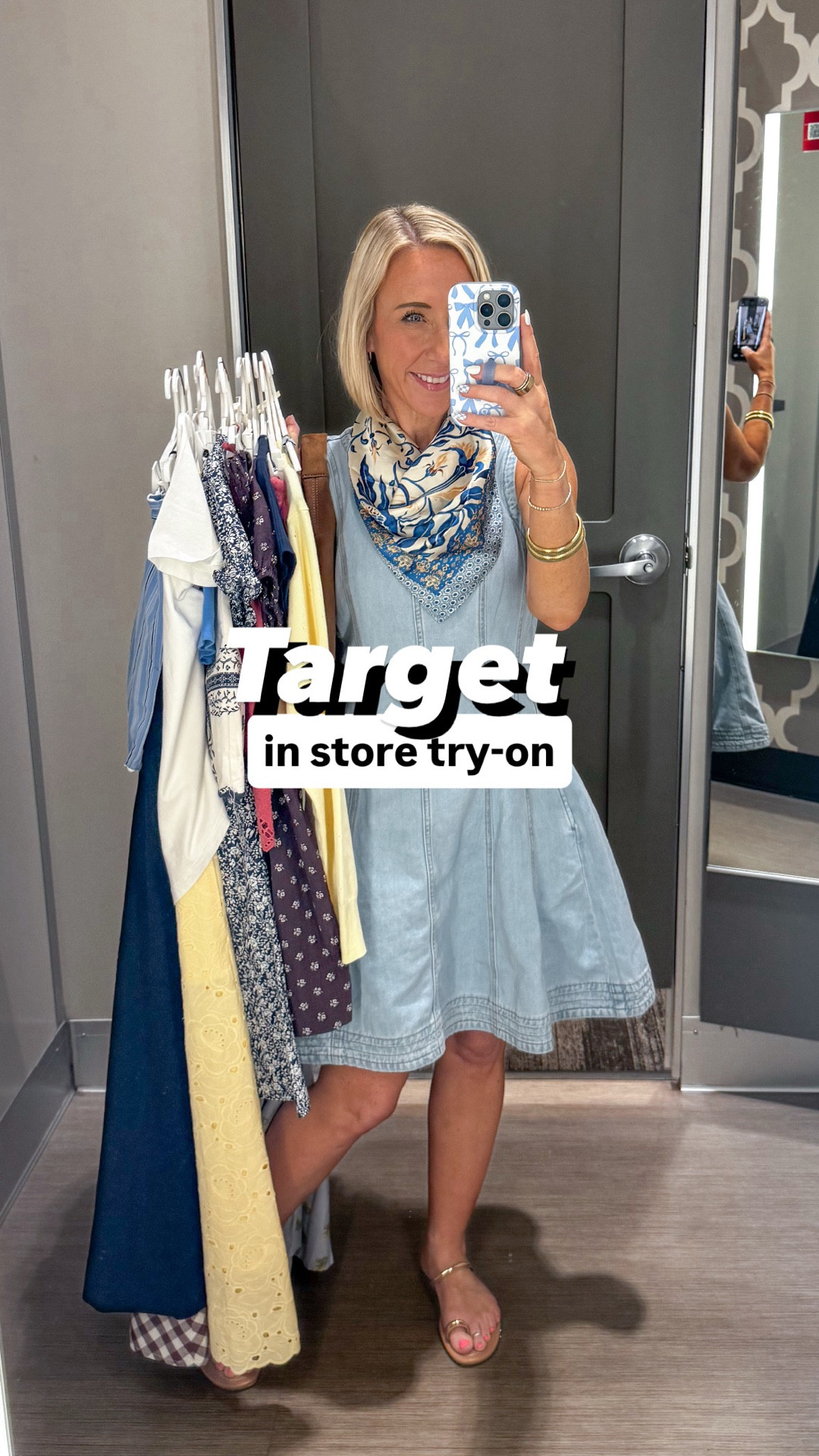 Target - in store try-on
* Sleeveless Denim Panel Mini Dress - size XS. $28. 2 colors.
1. Puff Short Sleeve Smocked Mini Sundress - size XS. 2 colors.
2. Short Sleeve Tie-Front Knit Mini Dress - size XS (needed a Small). 4 colors.
3. Tie Mini Skirt - size XS. 2 colors.
4. Short Sleeve Rib V-Neck T-Shirt - size Large (meant to get a Small). 3 colors.
5. Strawberry Embellished T-Shirt - size Medium (meant to get an XS, but bought a Small). 2 colors.
6. Poplin Pull-On Shorts - size XS.
7. Short Sleeve Printed Blouse - size XS. 2 colors.
8. Printed Ruched Maxi A-Line Skirt - size XS. 2 colors.
9. Cutwork Tank Top - size Small (needed a XS). 2 colors.
10. Cutwork Mini A-Line Skirt - size XS. 2 colors.
11. Cutwork Pull-On Shorts - size XS. 2 colors.
12. Bow-Front Midi A-Line Dress - size XS. 2 colors.
13. 1Corset Sundress - size XS. 2 colors.
14. Smocked Maxi A-Line Dress - size XS. 2 colors.
15. Pointelle Button-Down Cardigan - size Small. 2 colors.

#LTKSeasonal #LTKOver40