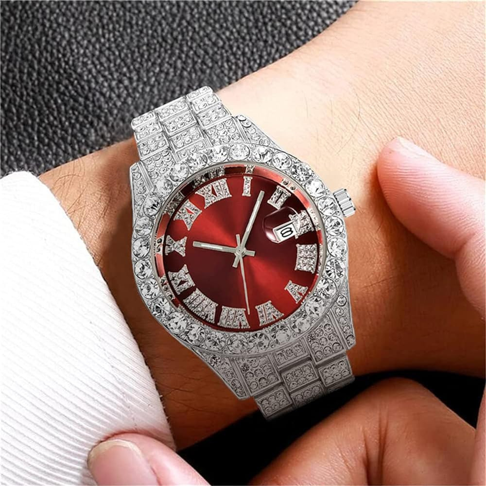 BESTKANG Unisex Luxury Iced Out Watch Mens Diamond Watches Roman Numerals Watches Quartz Analog W... | Amazon (US)