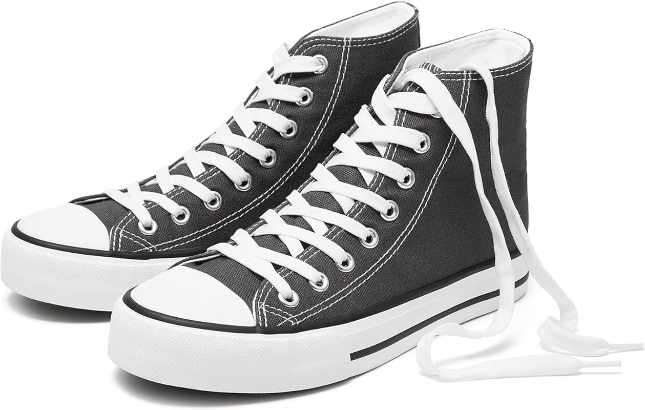 hash bubbie Women's High top Sneakers Classic High Tops Canvas Shoes for Women Lace up Tennis Sho... | Amazon (US)