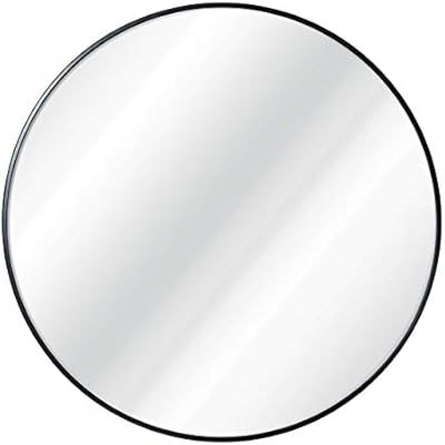 Black Circle Wall Mirror 30 Inch Black Round Wall Mirror for Entryways, Washrooms, Living Rooms -... | Amazon (US)