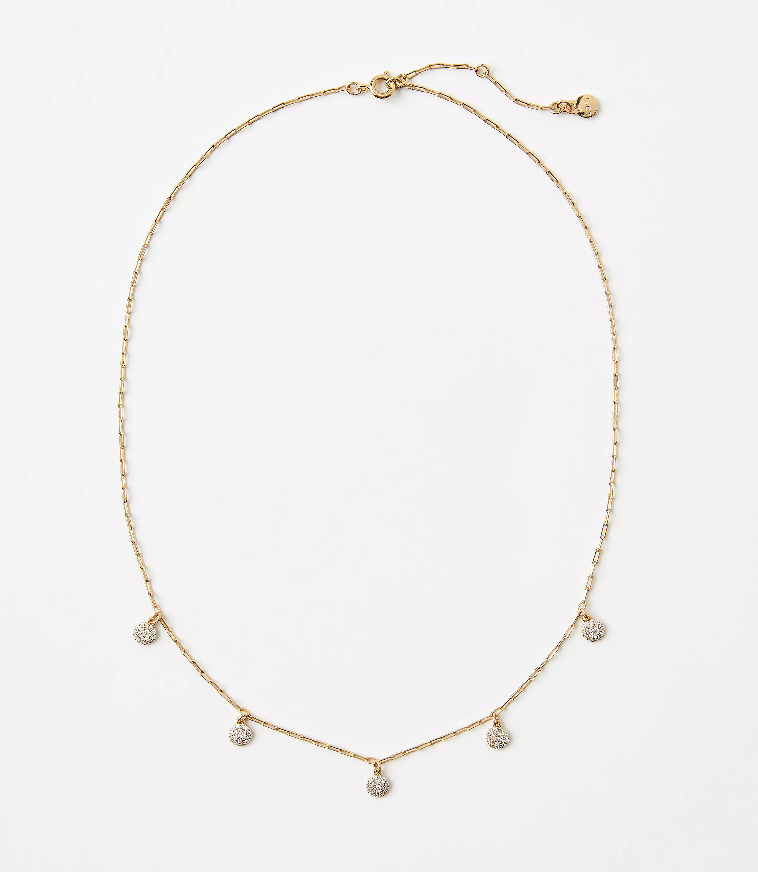 Demi Fine Pave Shaker Necklace | LOFT