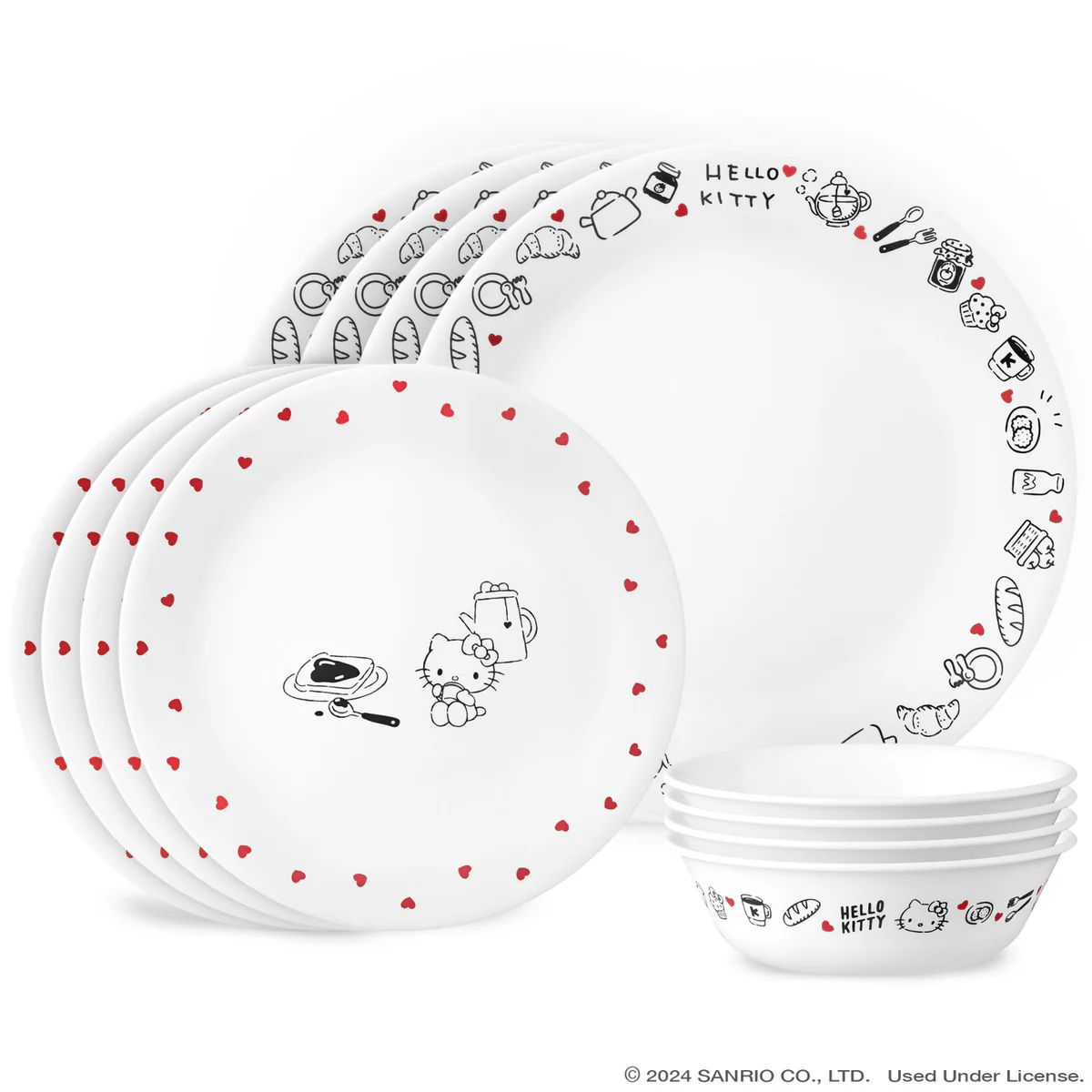 Corelle® Hello Kitty®, Very Delicious 12-piece Dinnerware Set, Service | Corelle