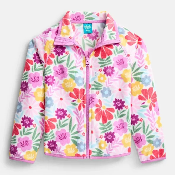 Wonder Nation Girls Microfleece Full Zip Jacket, Floral product image from the verified GPgrows LTK collection