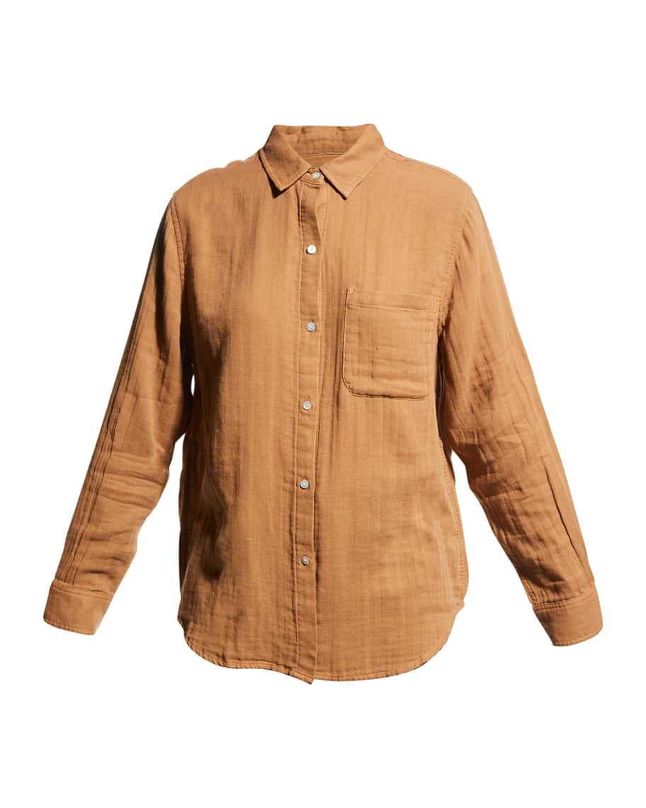 Rails Ellis Collared Gauze Shirt | Neiman Marcus