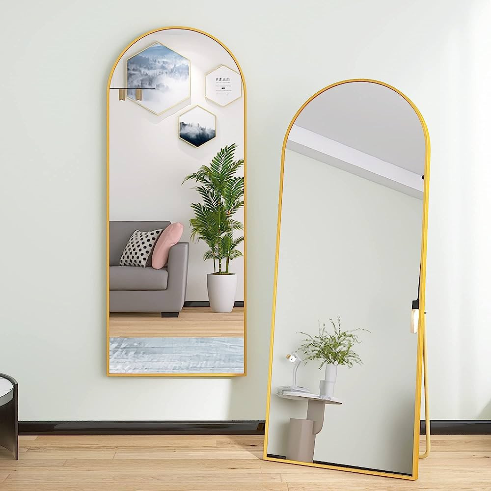Beauty4U Arched Full Length Mirror Floor Mirror Hanging Standing or Leaning, Bedroom Mirror Wall-... | Amazon (US)