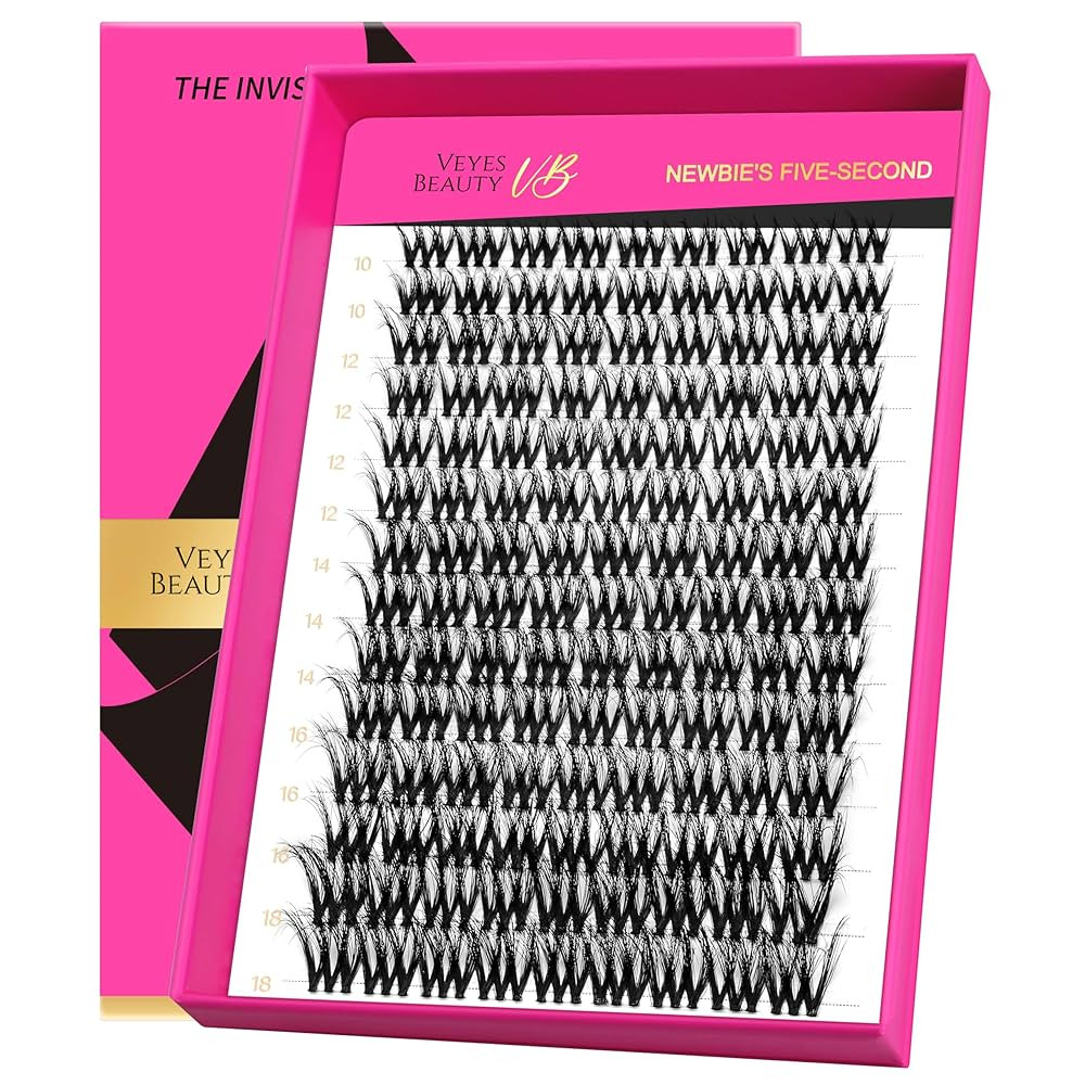 VEYESBEAUTY Lash Clusters Fluffy Individual Lash Extensions VBmuse 3D Layered Volume Eyelashes Th... | Amazon (US)