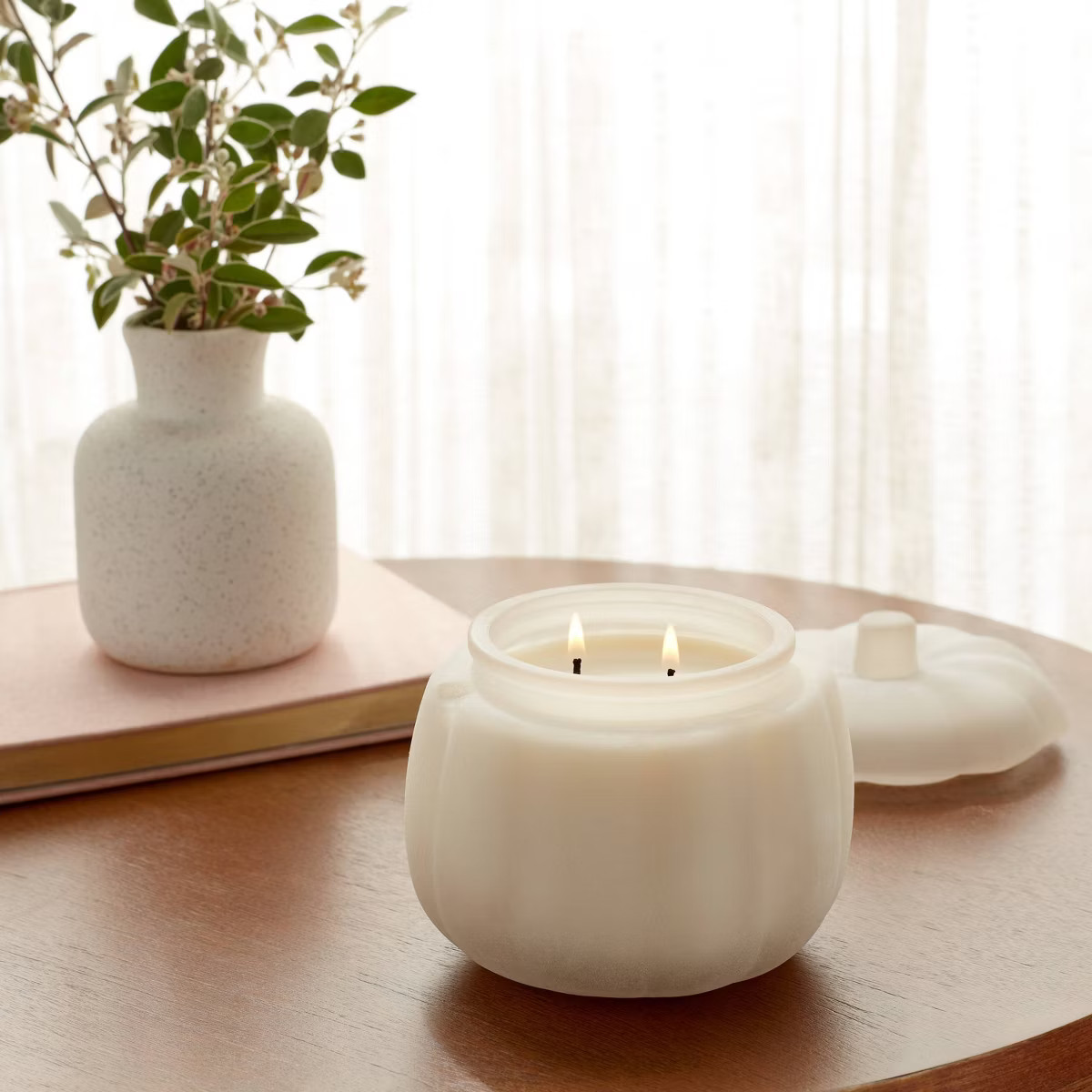 2-Wick Pumpkin Glass Candle Vanilla Pumpkin 20oz - Threshold™ | Target