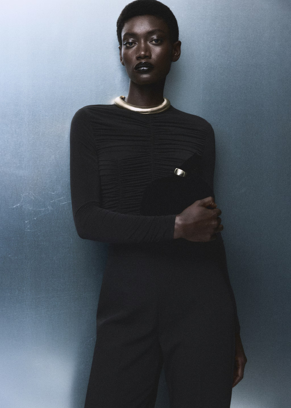 Combined ruched jumpsuit - Women | MANGO USA | Mango (US/MX/AU)