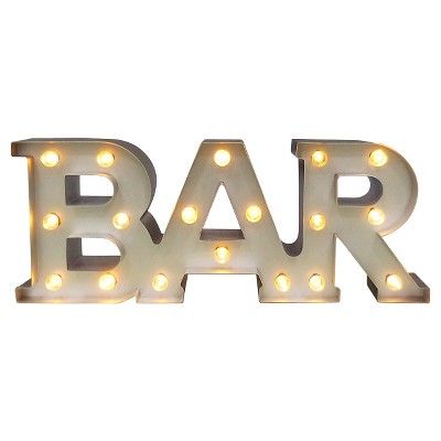 Bar Marquee LED Light Brass - Threshold™ | Target