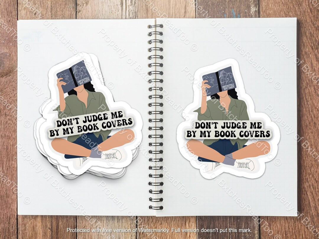 Don't Judge Me by My Book Covers Sticker  Kindle Sticker - Etsy | Etsy (US)