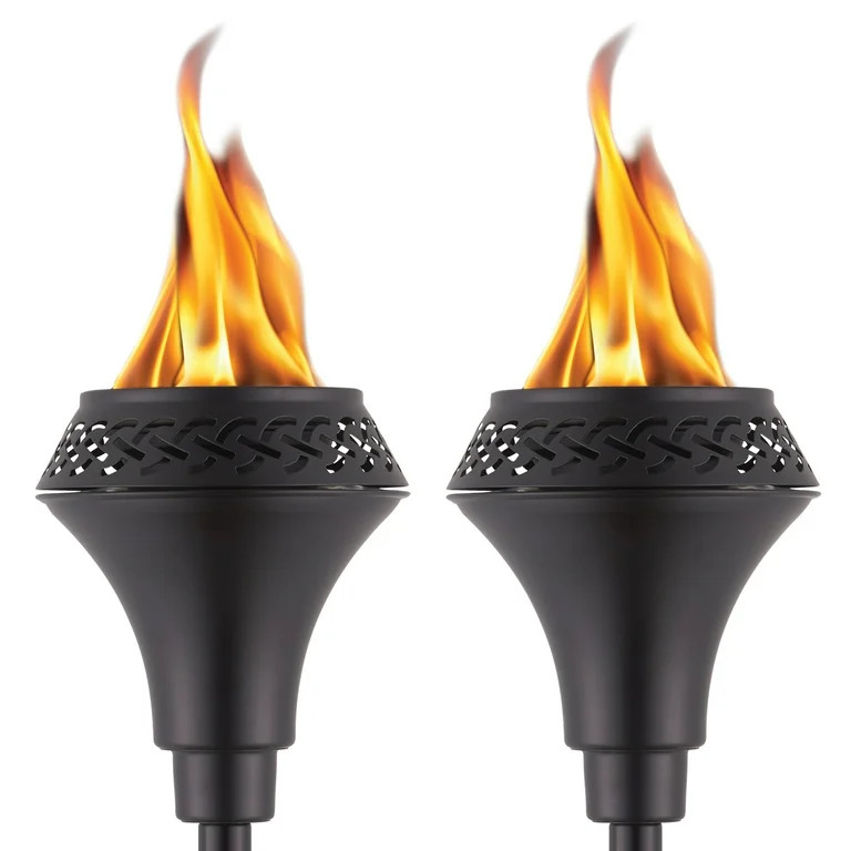 TIKI Brand Island King 2-Pack 65" TIKI Torch Metal Black | Walmart (US)