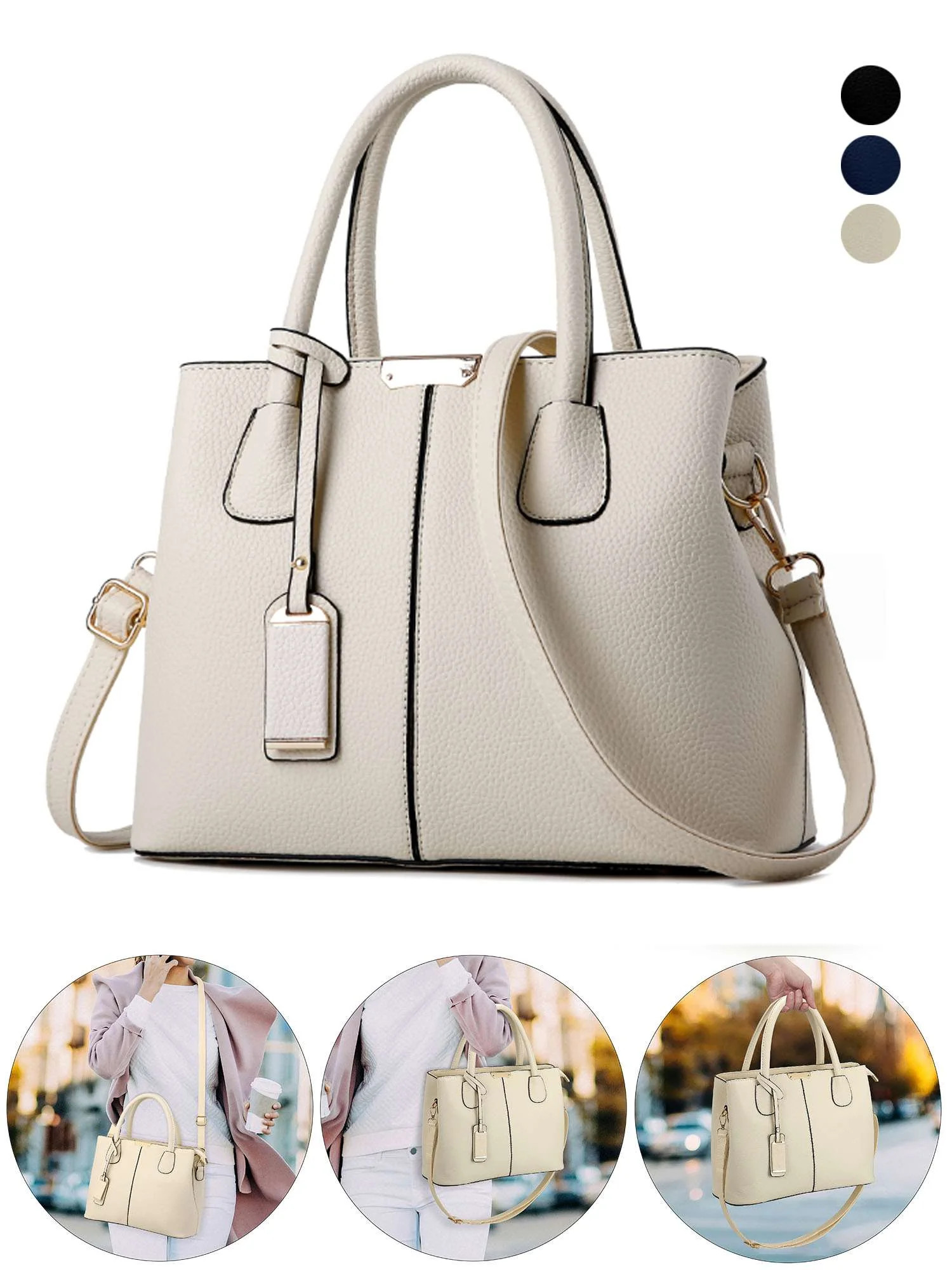 Spencer Women Satchel Handbags Top Handle Purse Medium Tote Bag Leather Crossbody Purses Shoulder... | Walmart (US)