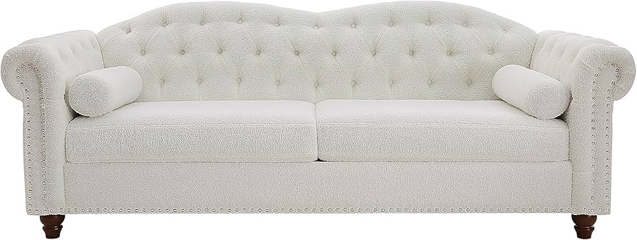 LKTART Modern Sofa Couch Upholstered Comfy Sofa Velvet Tufted Couch with Deep Seats, Chesterfield... | Amazon (US)