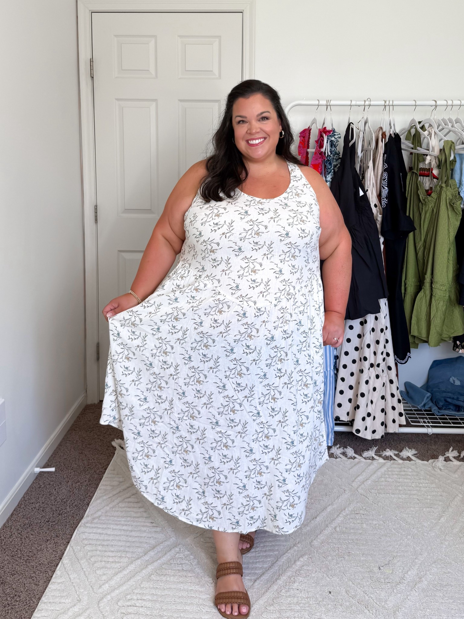 Vacation outfit recap! I wore this target floral summer linen dress last night to dinner and everyone thought it was so cute and the cut is flattering! Wearing a 2x

#LTKSeasonal #LTKFindsUnder50 #LTKPlusSize