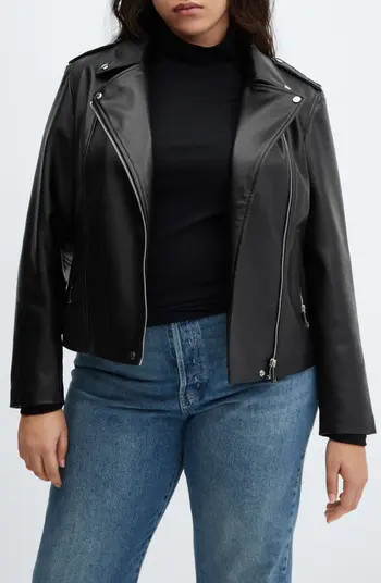 MANGO Liz Faux Leather Moto Jacket | Nordstrom | Nordstrom