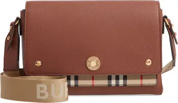 Note Leather & Vintage Check Crossbody Bag | Nordstrom