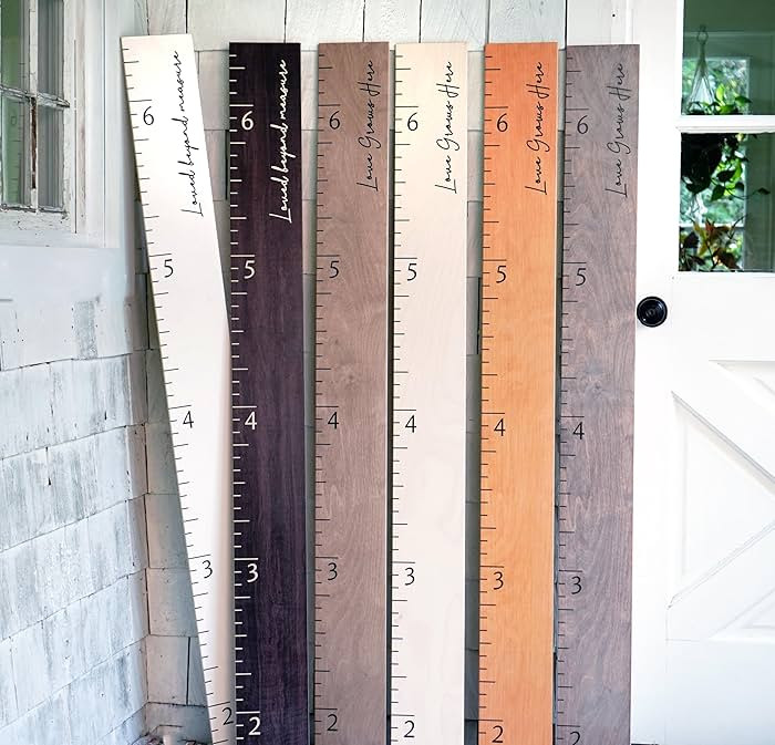 Personalized Growth Chart for Wall - Kids Height Ruler, Wooden Growth Chart for Kids, Wall Ruler ... | Amazon (US)