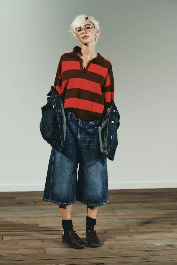 STRIPED KNIT POLO SHIRT | Zara US