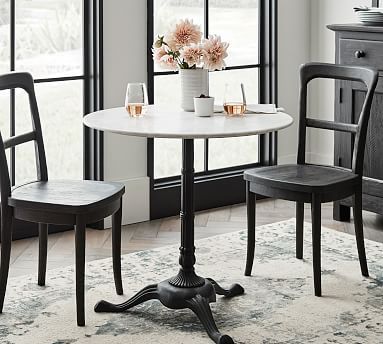 Rae Round Marble Pedestal Bistro Dining Table | Pottery Barn (US)
