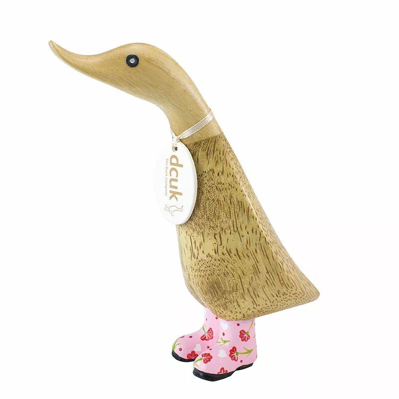 DCUK, The Duck Company - Natural Welly Duckling - Pink Floral Boots - Medium  | eBay | eBay US