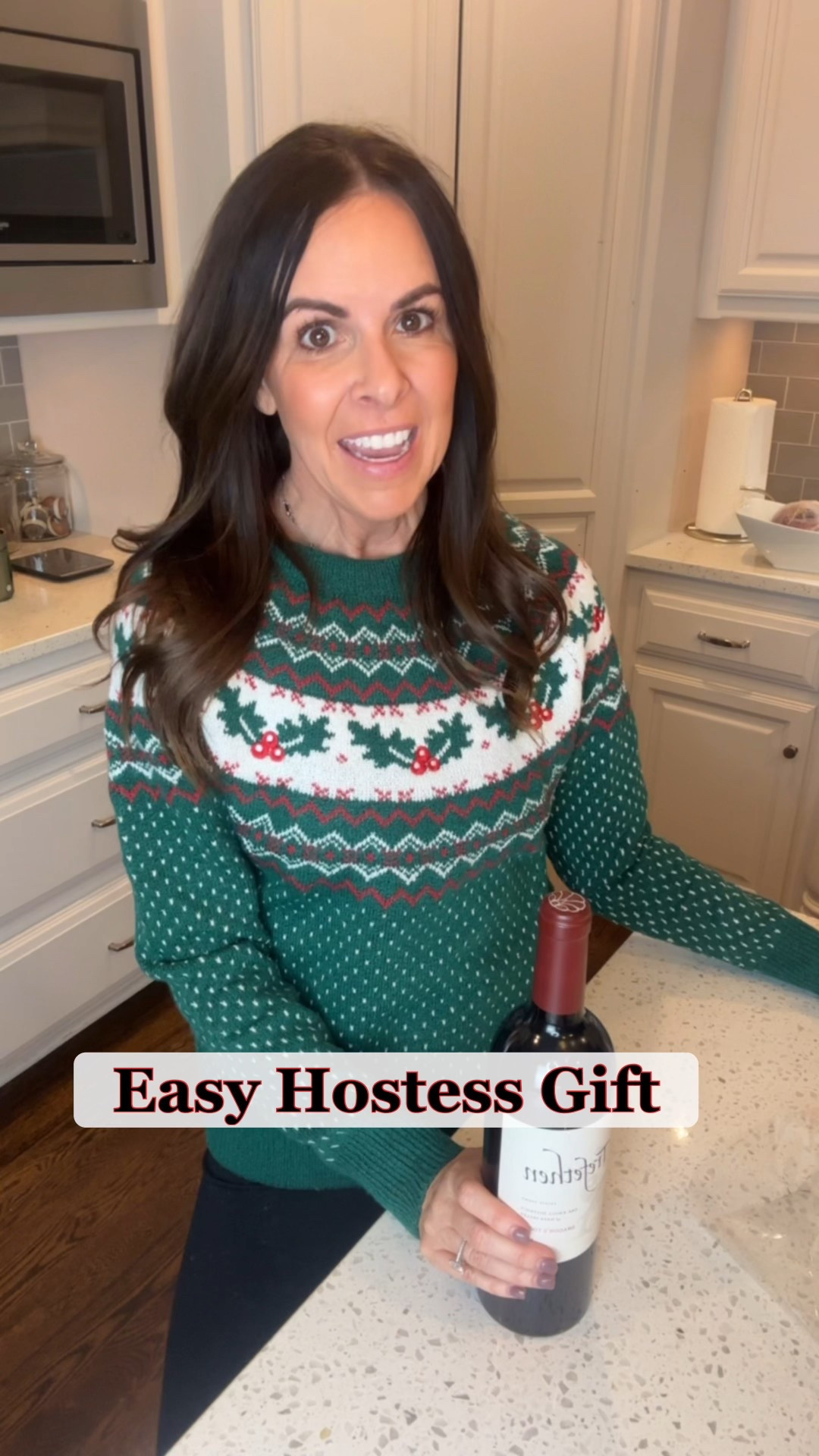 Holiday hostess gift idea: wine + chocolate! 🍷🍫🎁
If you need a quick, affordable, festive Christmas gift, pair a bottle of wine with your favorite chocolates and wrap the chocolates around the bottle to create a cute little “wreath.” It’s always a crowd pleaser—and no gift bag needed.


#holidaygiftideas #hostessgiftideas #christmasgifts #winegiftset #easyholidaygifts #giftguide #giftinspo #festivegiftideas #holidayseason #holidayhostess #giftideasforher #holidaydiylook

#LTKfoodie #LTKHoliday #LTKGiftGuide