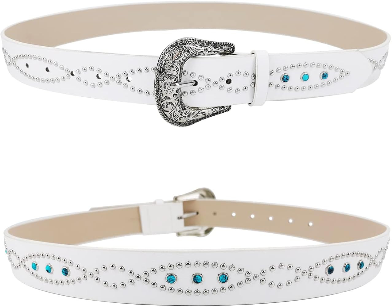 TOPACC Western Fashion Cowgirl Cowboy belts for Women Mens Jeans Pants Dresses | Amazon (US)