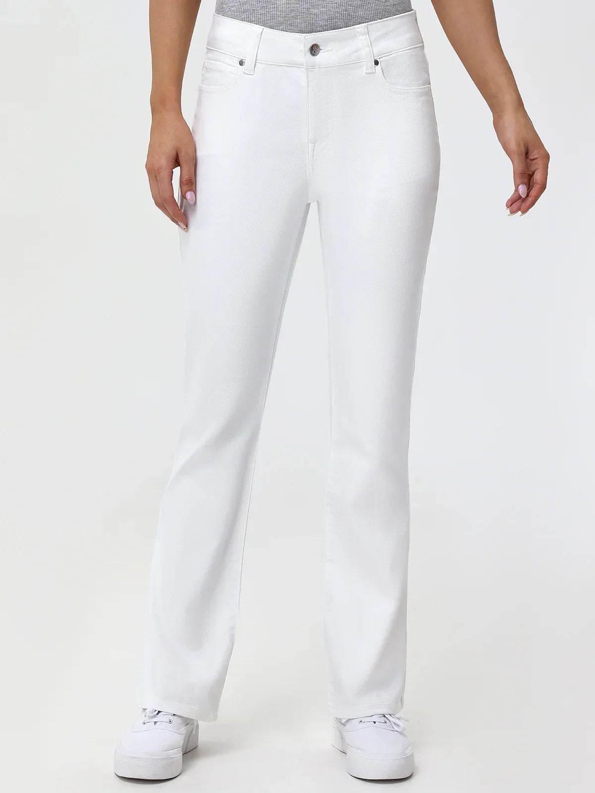 89th & Madison Bootcut Mid Rise Jean In Ivory | 89th + Madison