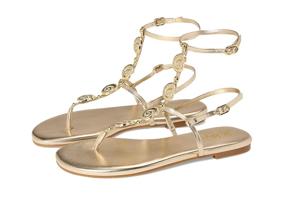 Lilly Pulitzer Dylann Sandals Women's Sandals Gold Metallic : 9.5 M, Leather | Zappos
