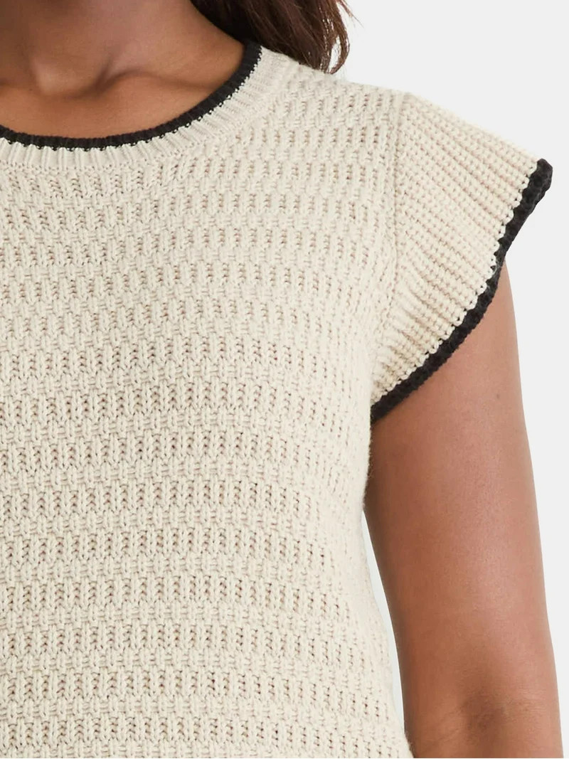 Time and Tru Women's Flutter Sleeve Sweater, Lightweight, Sizes XS-XXXL | Walmart (US)