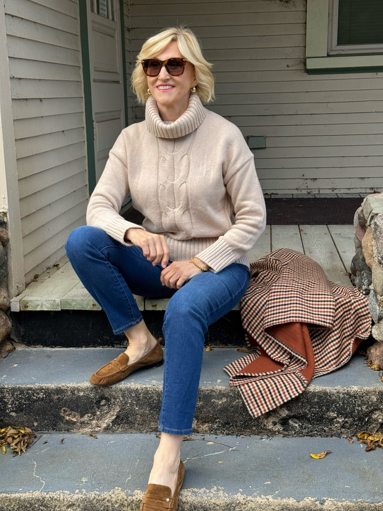 #talbotspartner Every year I add a fresh, cozy chunky knit sweater to my wardrobe.  In 2026, it’s this luxurious cable knit turtleneck. I love how casually elegant it looks with  a pair of jeans – Talbots slim ankle jeans create the most flattering silhouette. My sweater is size S and my jeans are size 4.

Talbots Friends & Family Event: 30% OFF Entire Purchase  10/12-10/21

#talbots #ad
@talbotsofficial