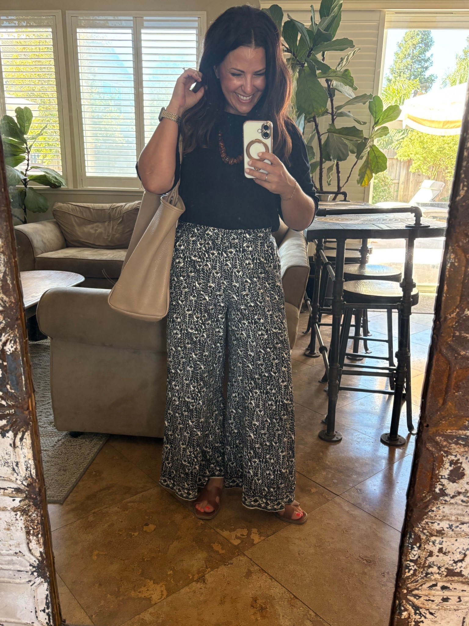 These fun pants feel like pajamas! Perfect for hot weather work days! I’ve linked my exact pair, I’m wearing small. Headed to my daughter’s back to school night.

Teacher outfit
Summer to fall

#LTKWorkwear #LTKOver40 #LTKPetite
