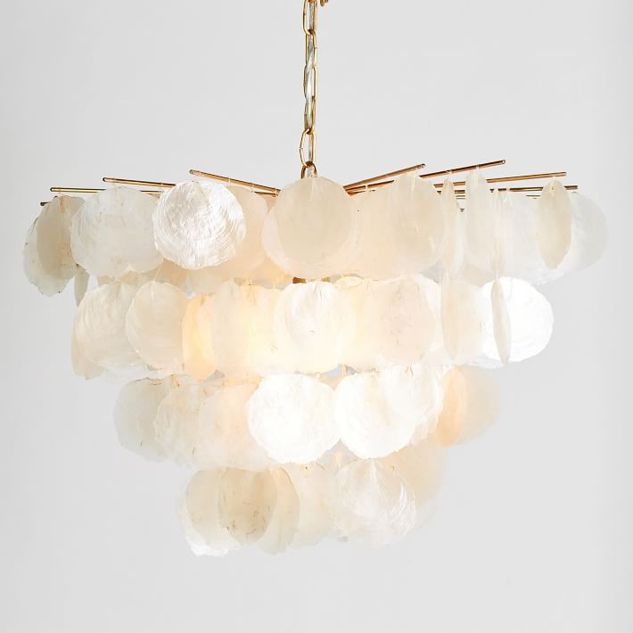 Large Capiz Chandelier | Pottery Barn Teen
