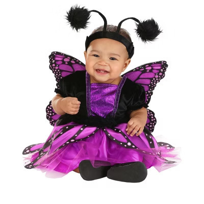 HalloweenCostumes.com 6/9 Months  Girl  Infant Purple Butterfly Costume | Bug Costumes, Black/Purple | Target