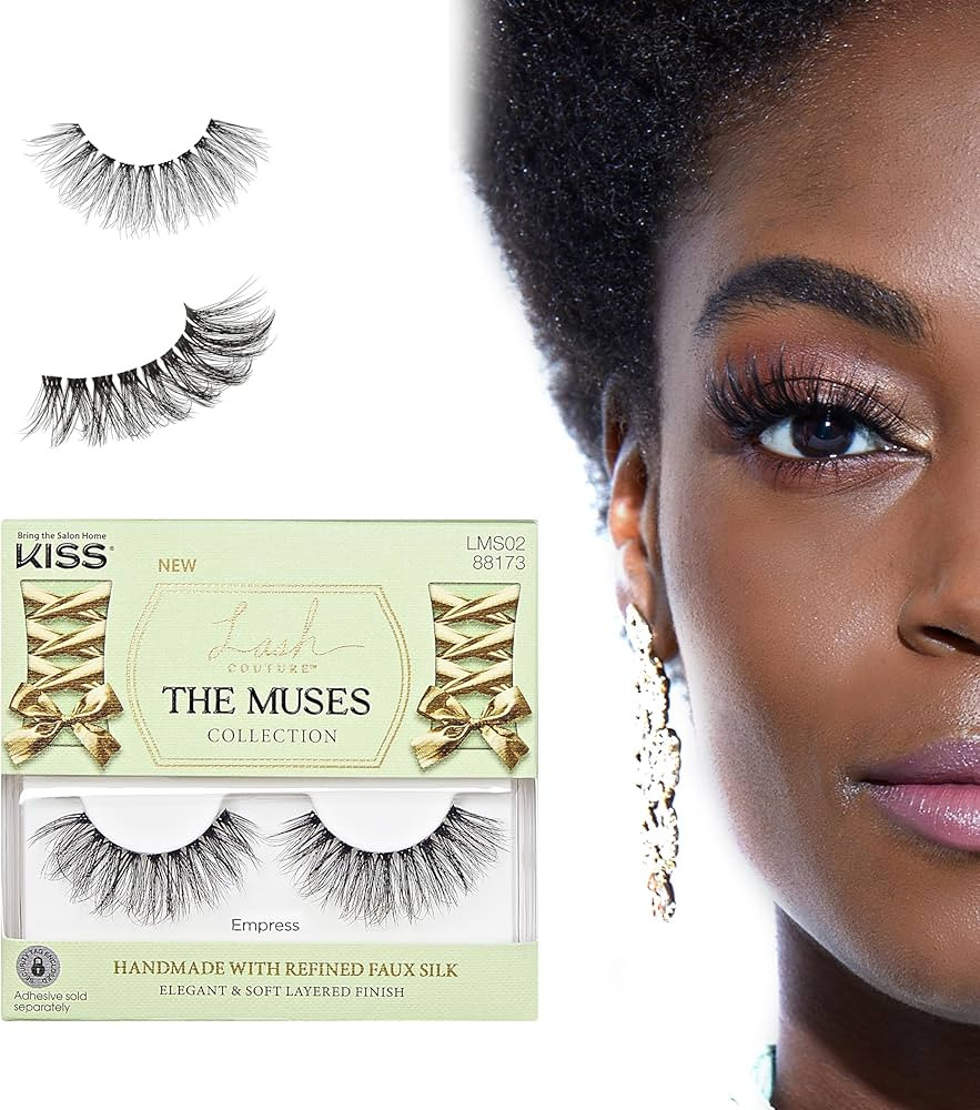 KISS Lash Couture The Muses Collection False Eyelashes, 'Empress', 16 mm, Handmade, Refined Faux ... | Amazon (US)