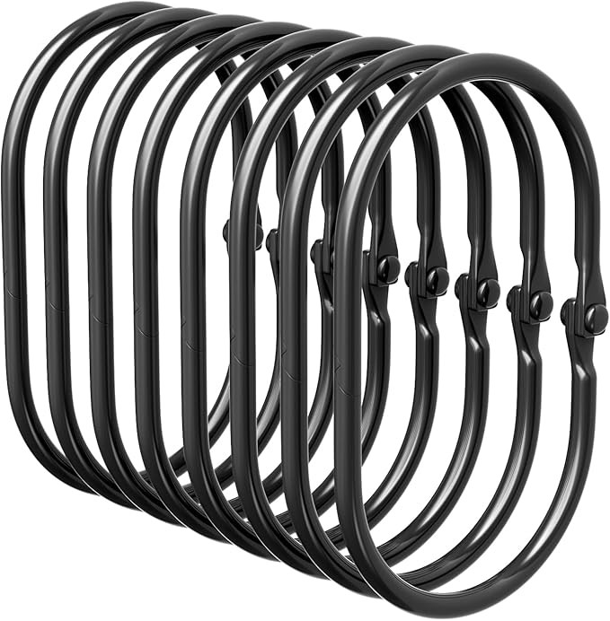 Bathway Shower Curtain Rings, Shower Curtain Hooks, Black Shower Curtain Hooks Rings Rust Proof, ... | Amazon (US)