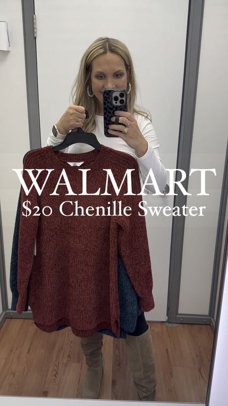 These $20 chenille sweaters from Walmart are amazing!! I’m wearing a size small in the maroon one and a size medium in the green one at 34+ weeks pregnant. They’re the perfect length for leggings, too!! 

Fall outfits, thanksgiving outfit, holiday outfits, Walmart style, bump friendly, boots 

#LTKHoliday #LTKbump #LTKSeasonal