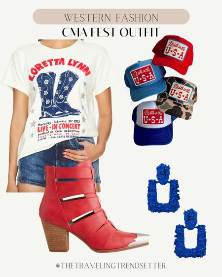 Western fashion - CMA fest outfits - tee shirt - hat - booties - earrings 

#LTKFindsUnder50 #LTKFindsUnder100 #LTKStyleTip