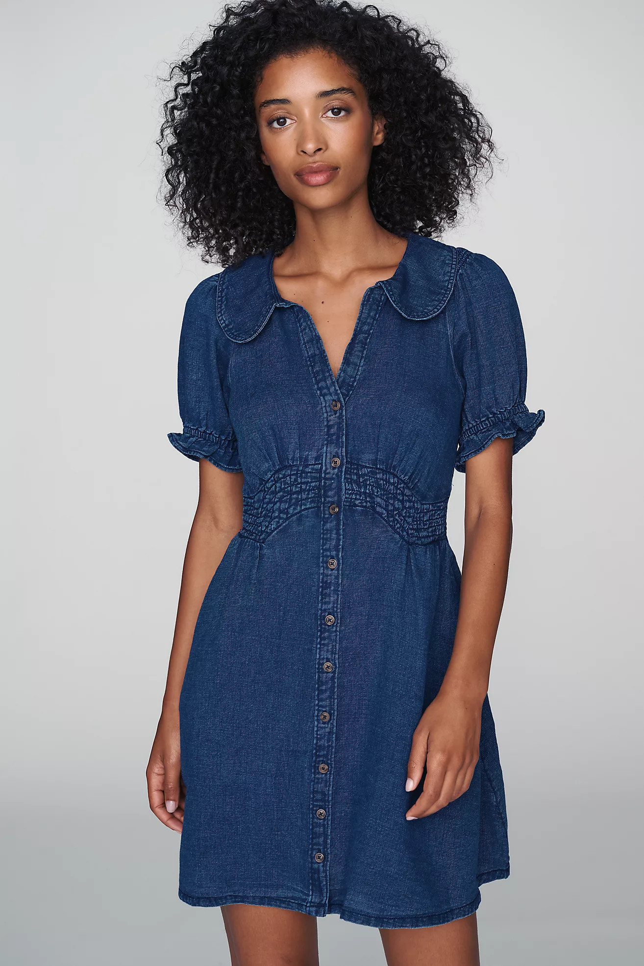 Pilcro Keira 100% Cotton Denim Mini Dress | Anthropologie (US)