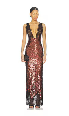 NBD x Christina Elezaj The Lorelai Maxi Dress in Chocolate Brown from Revolve.com | Revolve Clothing (Global)