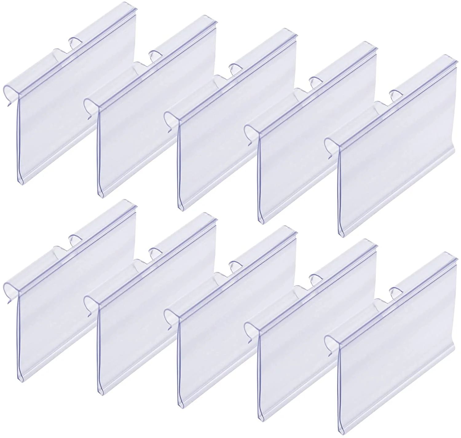 Meetory 50 PCS Clear Plastic Label Holders for Wire Shelf Retail Price Label, Basket Bin Labels C... | Walmart (US)