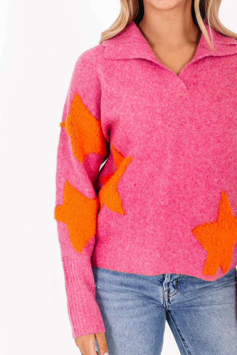 The Keller Sweater - Pink/Orange | The Impeccable Pig