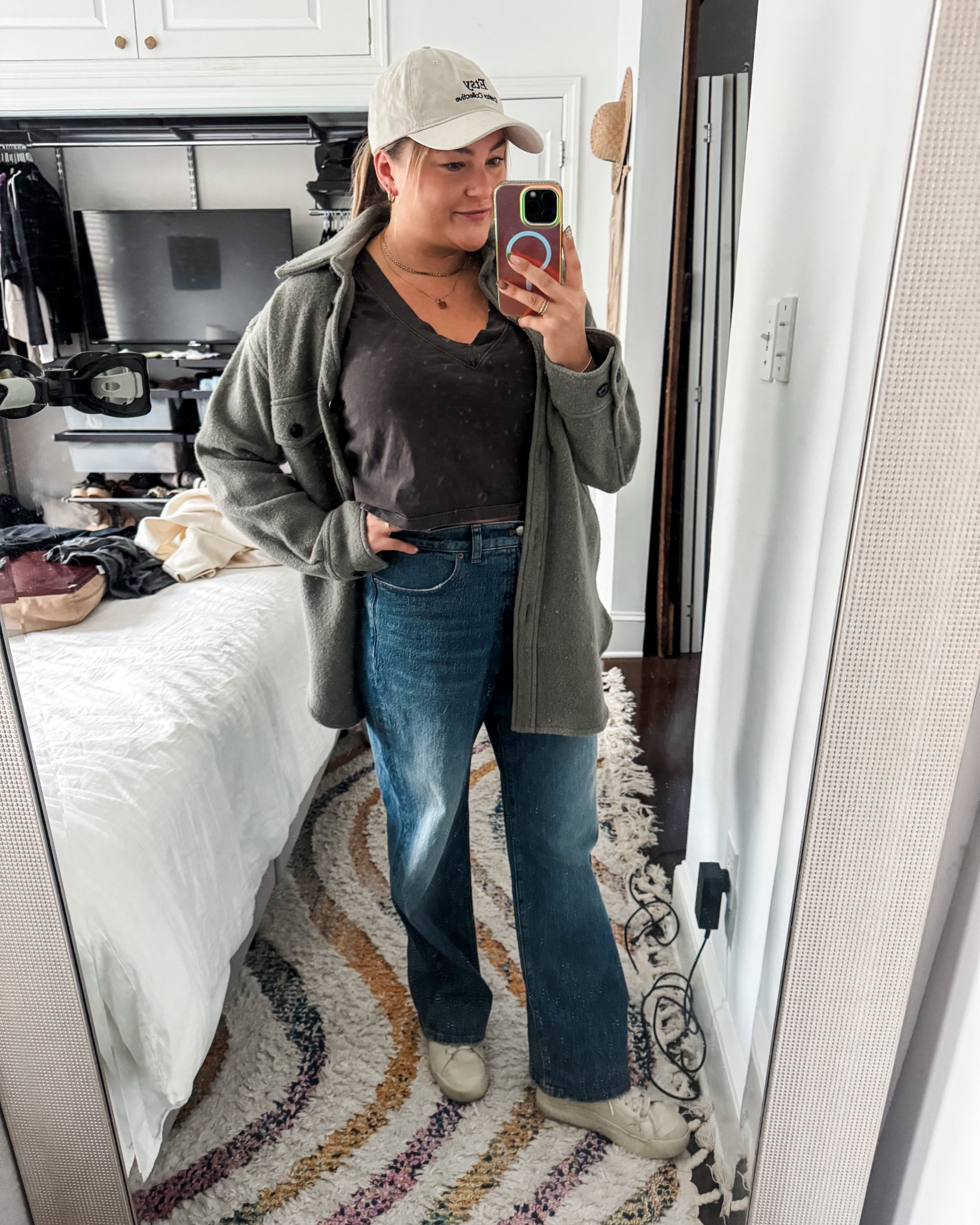 through on my new comfy Madewell jeans with the perfect fall light jacket and maybe the comfiest sneakers I own for a photo shoot yesterday. 

#LTKMidsize #LTKFindsUnder100 #LTKStyleTip